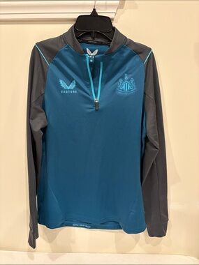 Newcastle United Castore Women's Teal & Gray Quarter-Zip Training Top Size 6 US